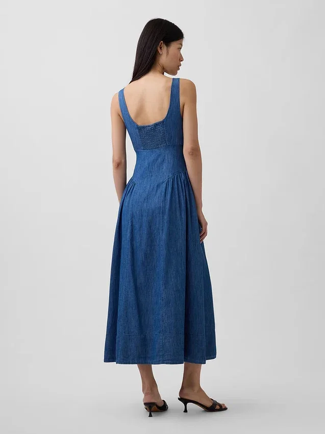 Maxikleid mit Raffungen