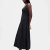 Maxikleid mit Raffungen