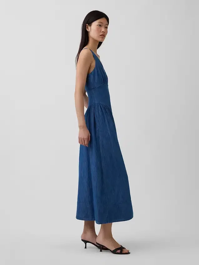 Maxikleid mit Raffungen