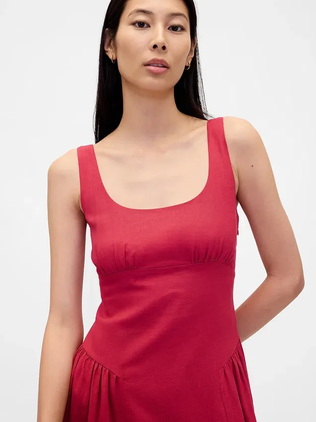 Maxikleid mit Raffungen