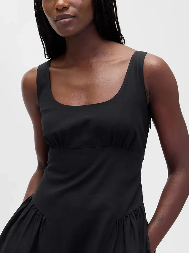 Maxikleid mit Raffungen
