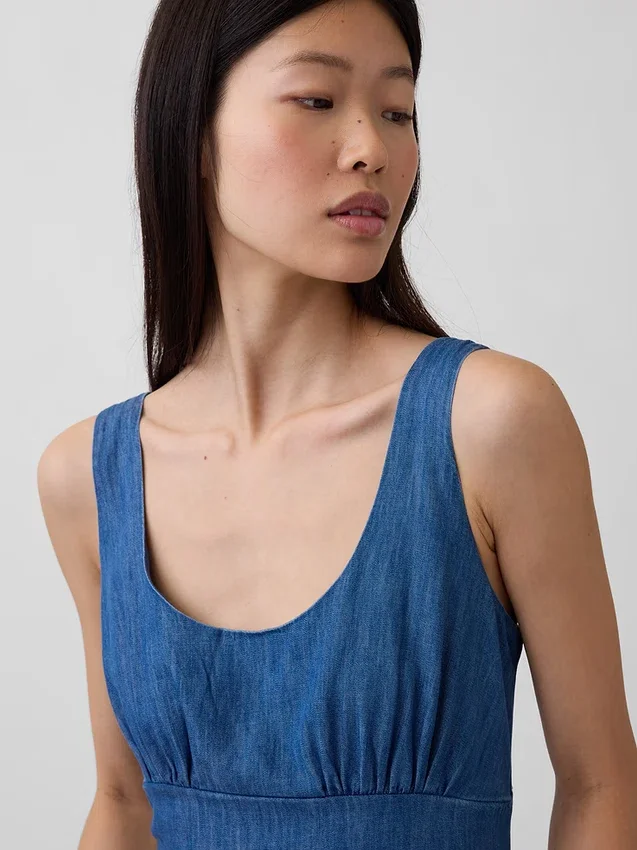 Maxikleid mit Raffungen