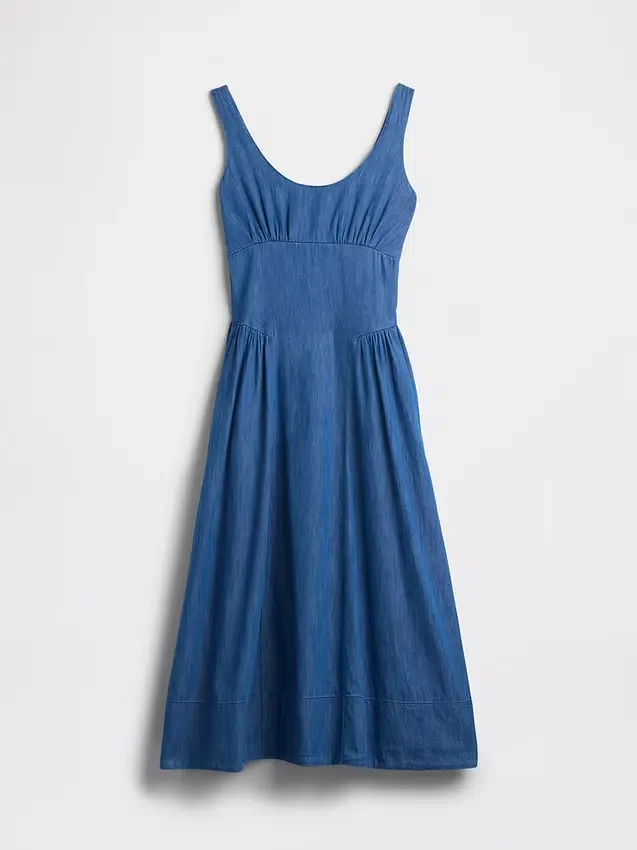 Maxikleid mit Raffungen