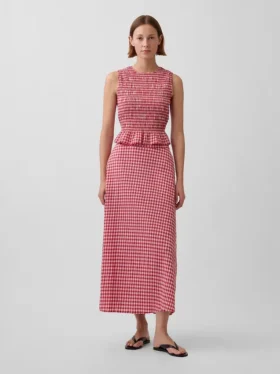 Maxirock mit Gingham-Muster