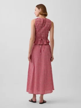 Maxirock mit Gingham-Muster