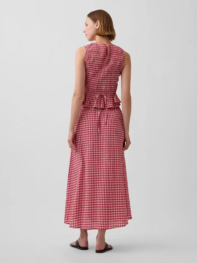 Maxirock mit Gingham-Muster