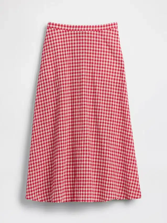Maxirock mit Gingham-Muster