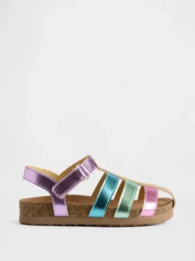 Metallic-Fischersandalen für Kleinkinder