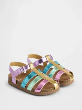 Metallic-Fischersandalen für Kleinkinder