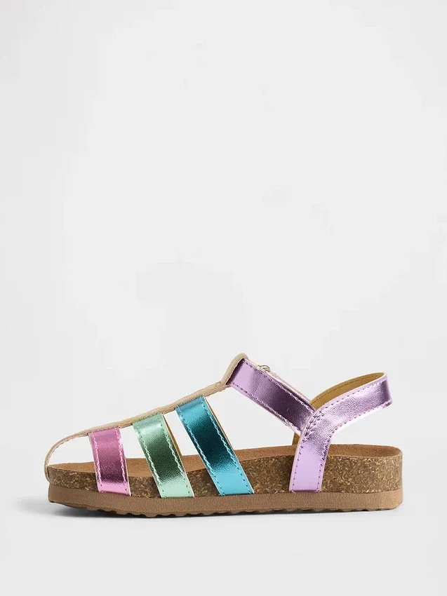 Metallic-Fischersandalen für Kleinkinder