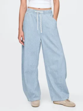 Mid-Rise-Jeans „Easy Horseshoe“ aus ultraweichem Denim mit Streifen