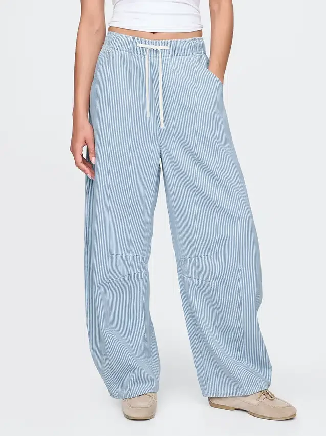 Mid-Rise-Jeans „Easy Horseshoe“ aus ultraweichem Denim mit Streifen