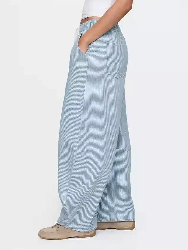 Mid-Rise-Jeans „Easy Horseshoe“ aus ultraweichem Denim mit Streifen