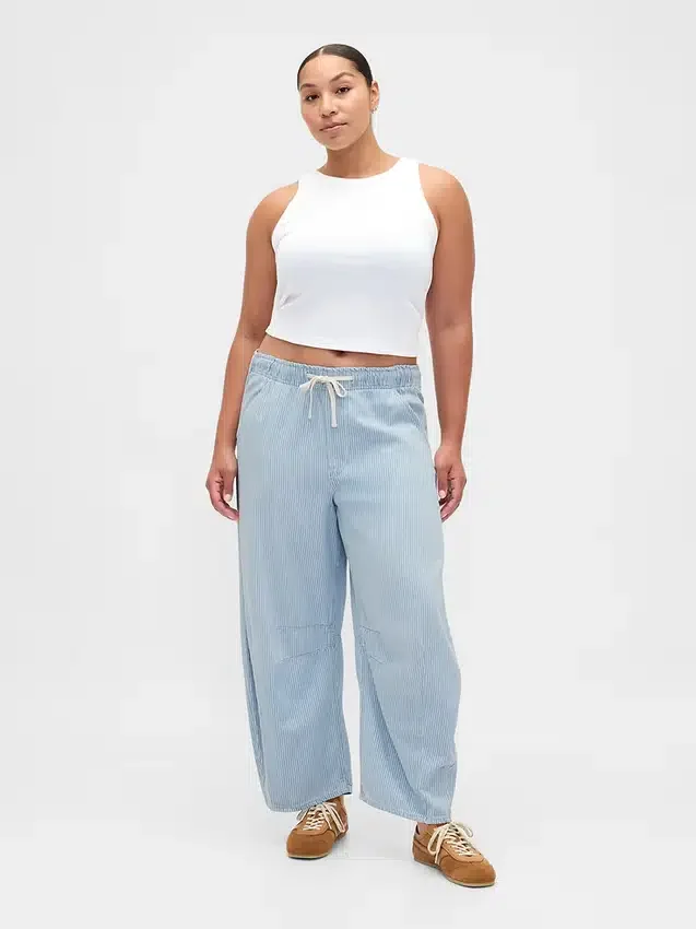 Mid-Rise-Jeans „Easy Horseshoe“ aus ultraweichem Denim mit Streifen
