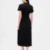 Midi-Hemdkleid aus Leinenmischung