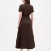 Midi-Hemdkleid aus Leinenmischung