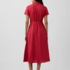 Midi-Hemdkleid aus Leinenmischung