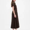 Midi-Hemdkleid aus Leinenmischung