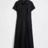 Midi-Hemdkleid aus Leinenmischung