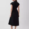 Midi-Hemdkleid aus Popeline mit tailliertem Schnitt