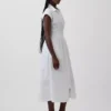 Midi-Hemdkleid aus Popeline mit tailliertem Schnitt