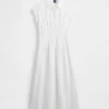 Midi-Hemdkleid aus Popeline mit tailliertem Schnitt