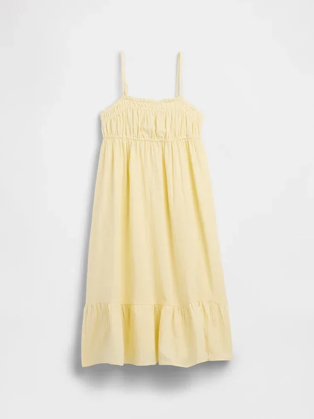 Midi-Kleid aus Baumwollgaze für Kinder