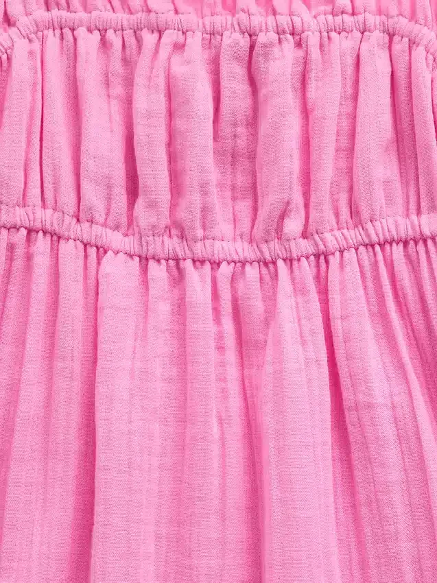 Midi-Kleid aus Baumwollgaze für Kinder