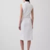 Midi-Kleid aus Denim mit Bindegürtel