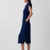 Midi-Kleid im Utility-Stil aus Denim mit Bindegürtel