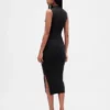 Midi-Pullover-Kleid mit Rippbündchen