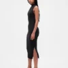 Midi-Pullover-Kleid mit Rippbündchen