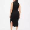 Midi-Pullover-Kleid mit Rippbündchen
