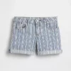 Midi-Shorts aus Denim mit Streifen für Kinder