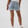 Midi-Shorts aus Denim mit Streifen für Kinder