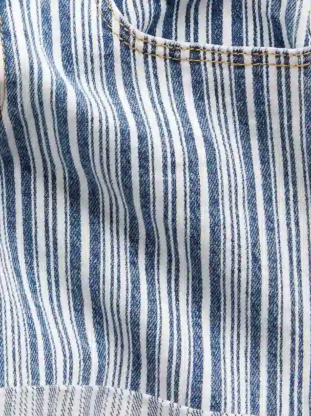 Midi-Shorts aus Denim mit Streifen für Kinder