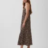 Midi-Slip-Kleid mit Zebra-Print