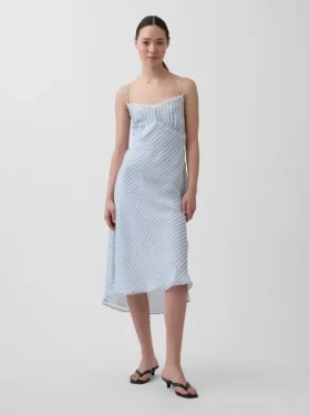 Midi-Unterkleid im Gingham-Look