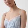 Midi-Unterkleid im Gingham-Look