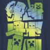 Minecraft-T-Shirt für Kinder mit Grafik „Steve und Alex gegen die Mobs“