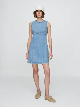 Mini-Etuikleid aus Denim