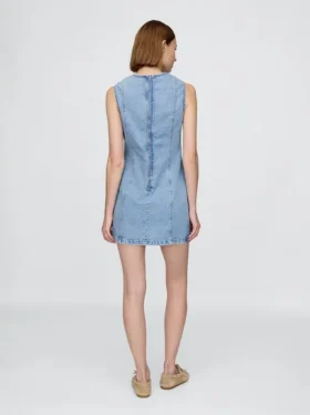 Mini-Etuikleid aus Denim
