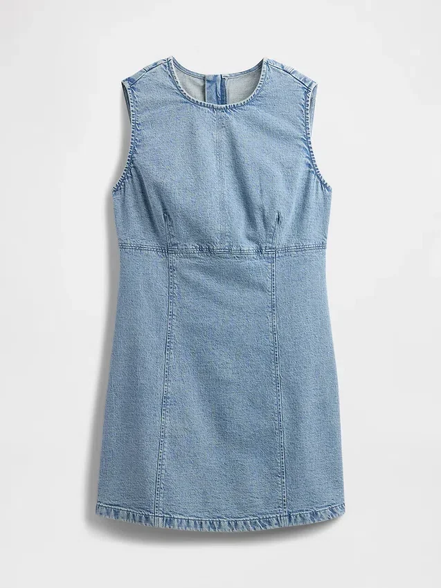 Mini-Etuikleid aus Denim