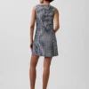 Mini-Etuikleid aus Gingham-Denim