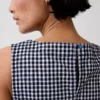 Mini-Etuikleid aus Gingham-Denim