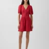 Mini-Hemdkleid aus Leinenmischung mit tailliertem Schnitt