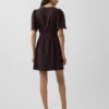 Mini-Hemdkleid aus Leinenmischung mit tailliertem Schnitt