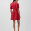 Mini-Hemdkleid aus Leinenmischung mit tailliertem Schnitt