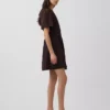 Mini-Hemdkleid aus Leinenmischung mit tailliertem Schnitt