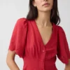 Mini-Hemdkleid aus Leinenmischung mit tailliertem Schnitt